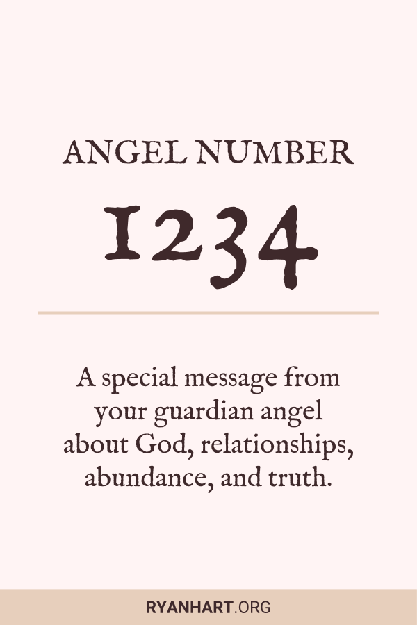 1234 Angel Number Meaning And Spiritual Symbolism Ryan Hart