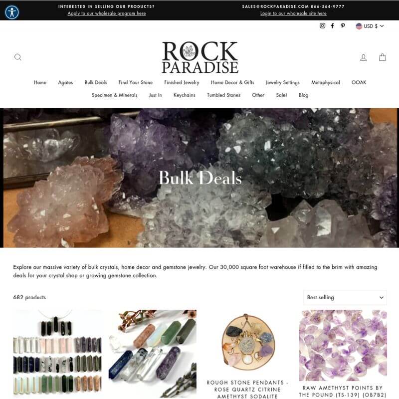Rock Paradise website