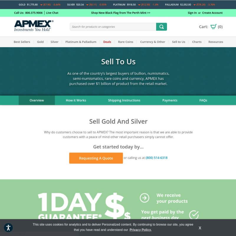 APMEX website