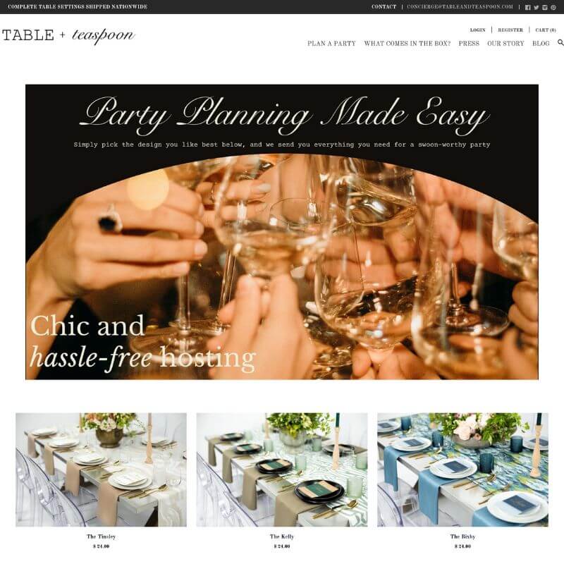 Table and Teaspoon website