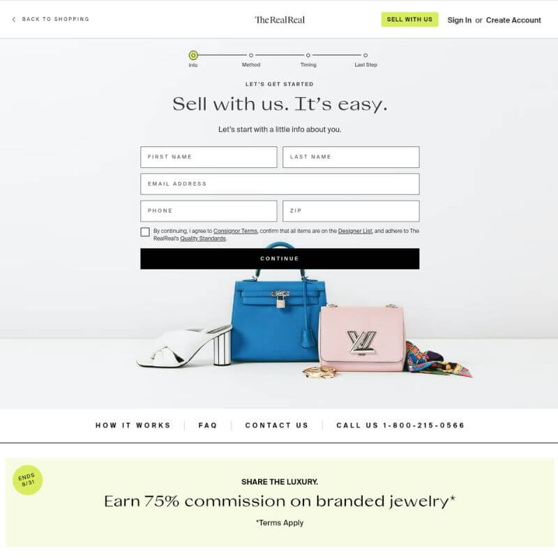 The Real Real website