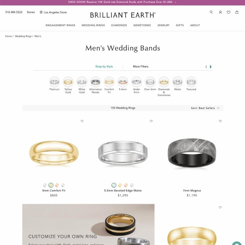 Brilliant Earth website