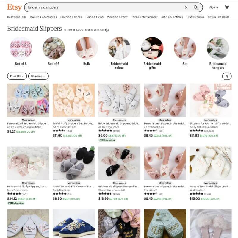 Etsy website