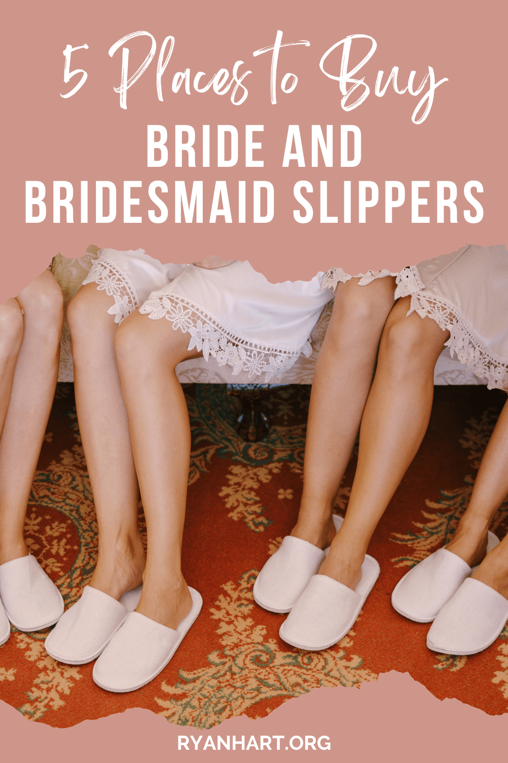 Bridesmaids wearing slippers