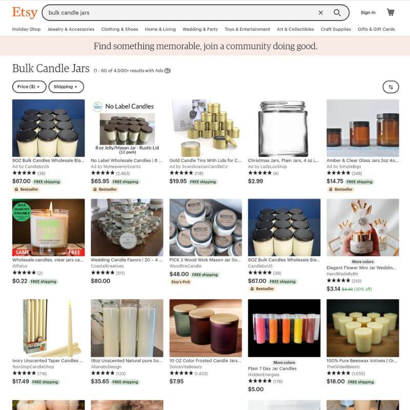 Etsy website