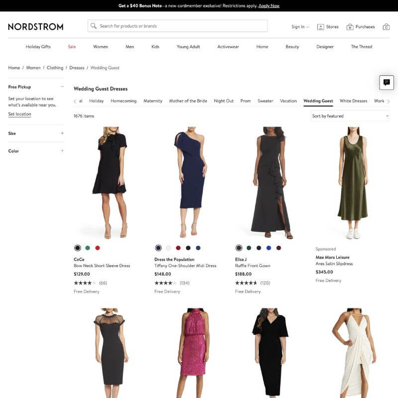 Nordstrom website