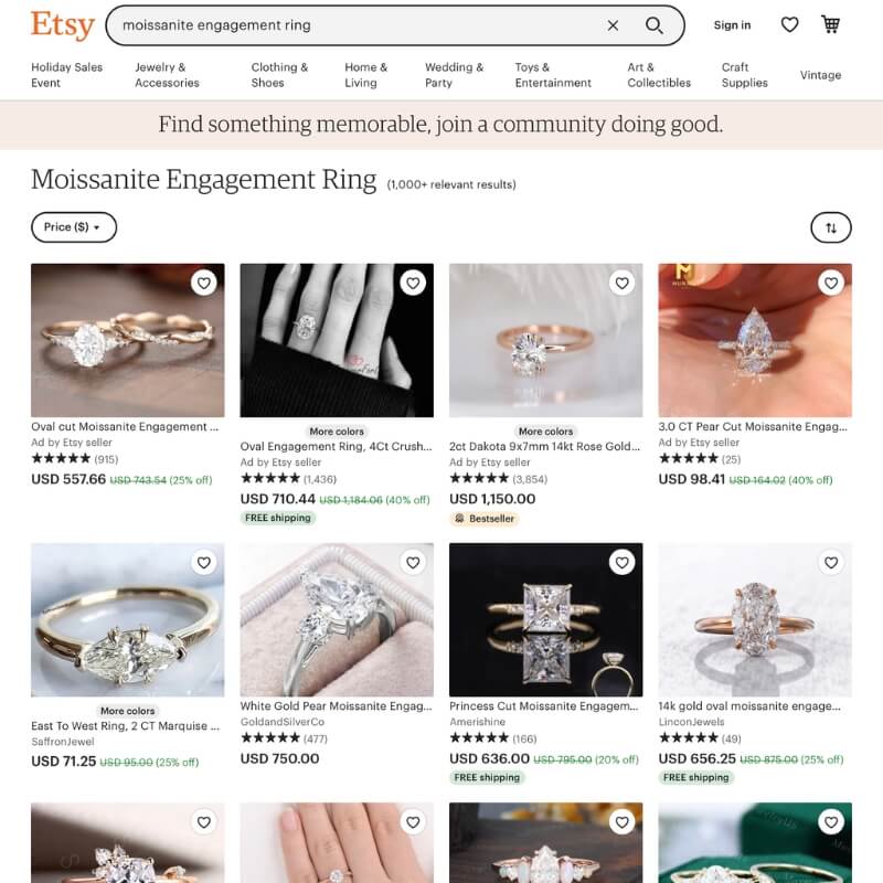 Etsy website