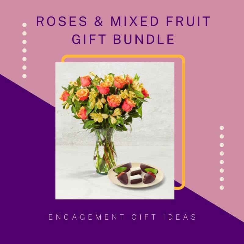 Roses and Mixed Fruit Gift Bundle