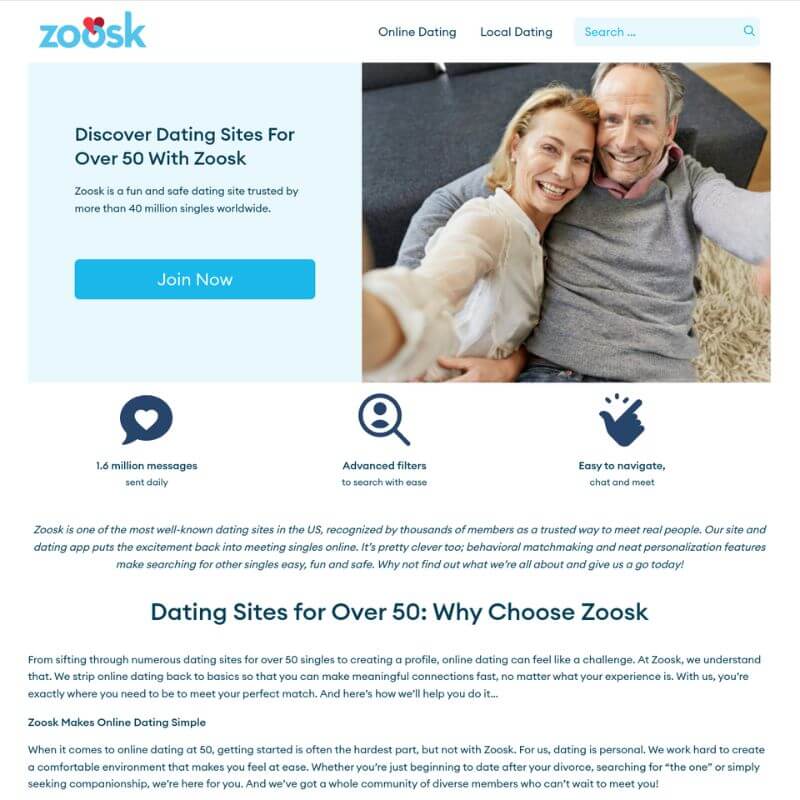 Zoosk website