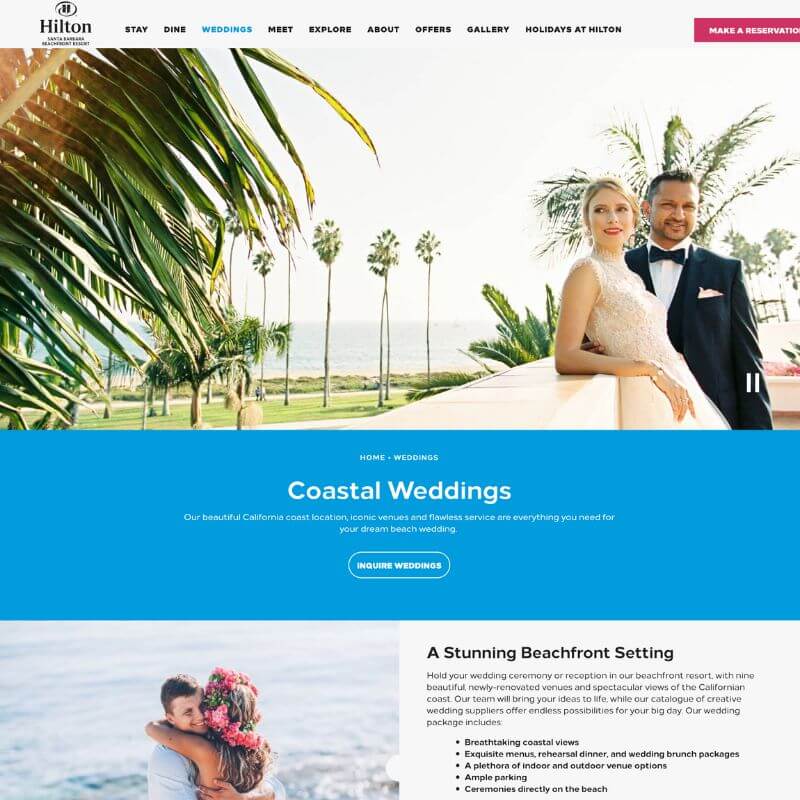 Hilton Santa Barbara Beachfront Resort website