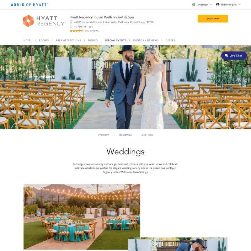 Hyatt Regency Indian Wells Resort & Spa website