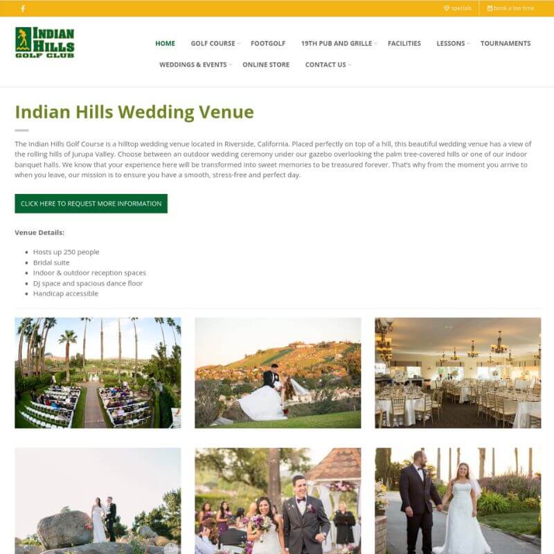 Indian Hills Country Club website