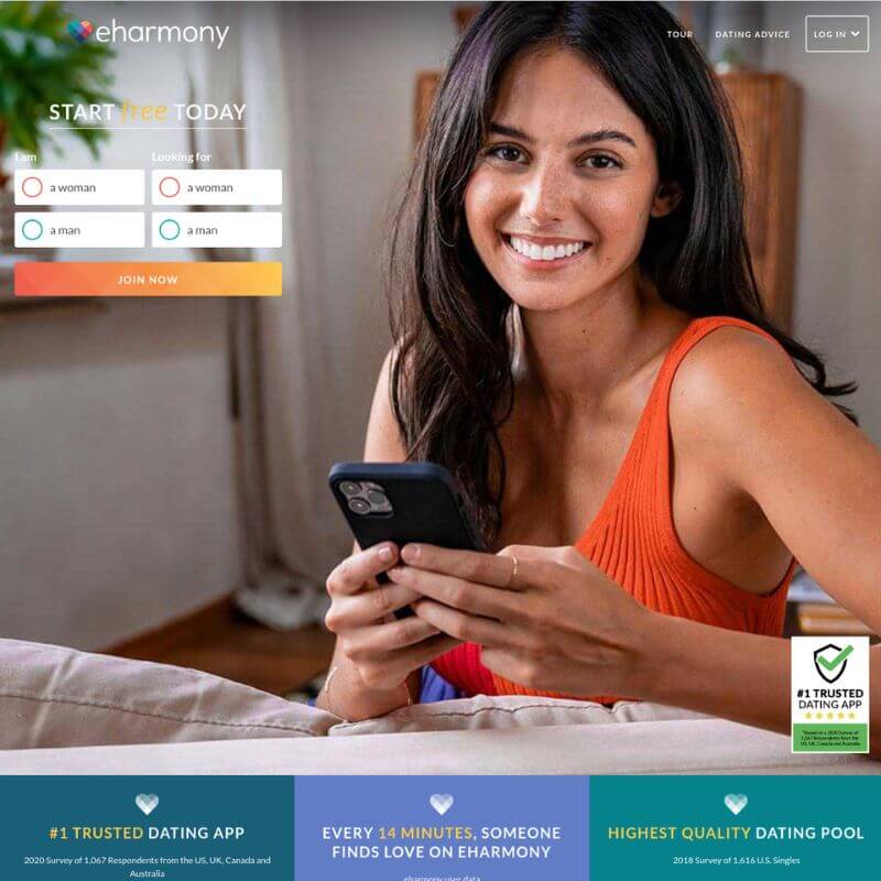 eHarmony website