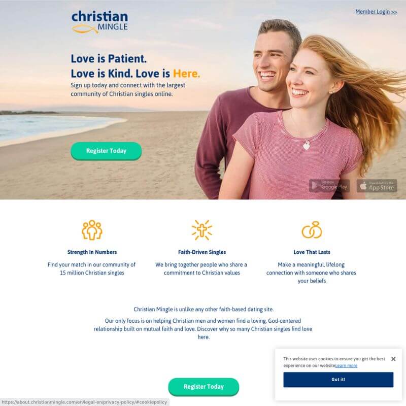 Christian Mingle website