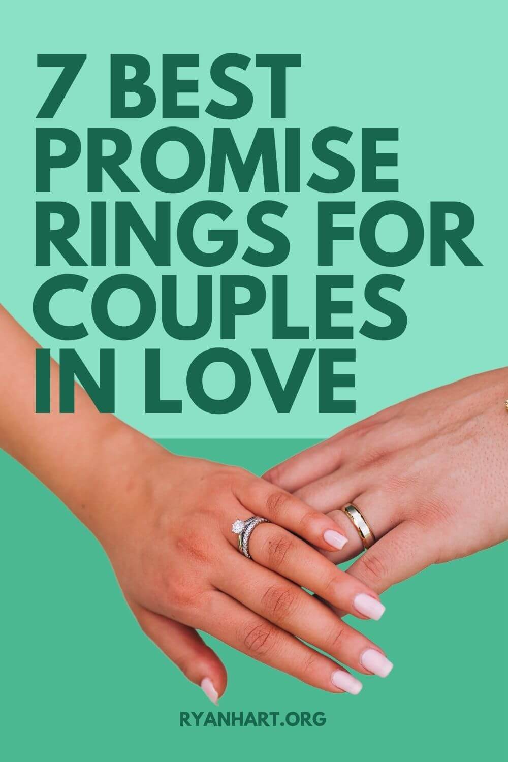 couple in love wearing rings