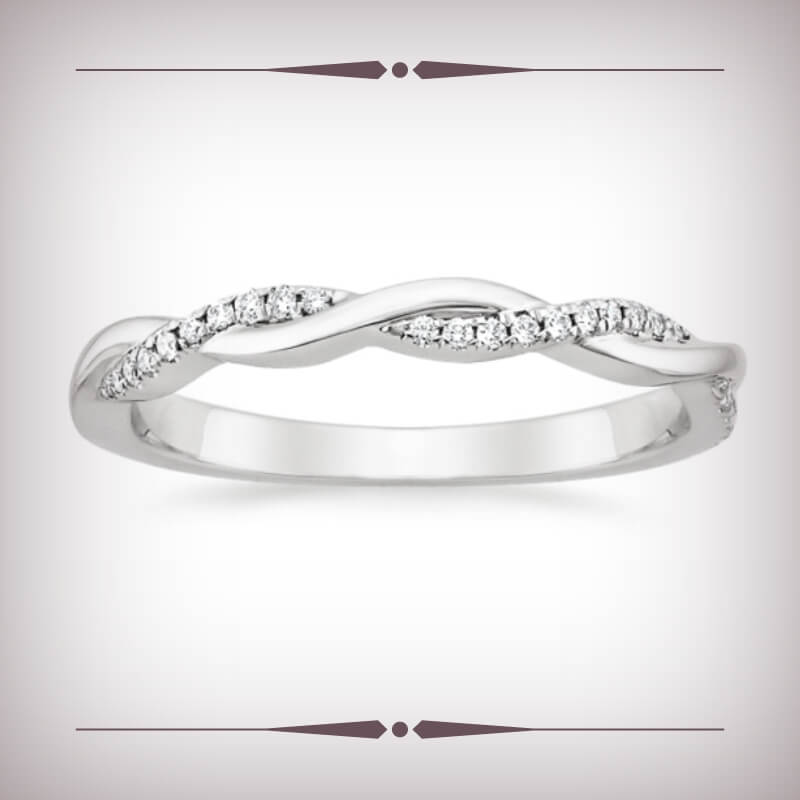 Petite Twisted Vine Diamond Ring