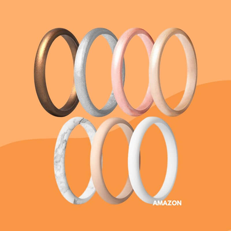 ThunderFit Women’s Thin Silicone Rings