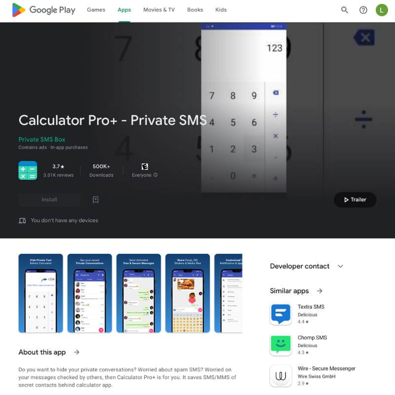 Calculator Pro+ website