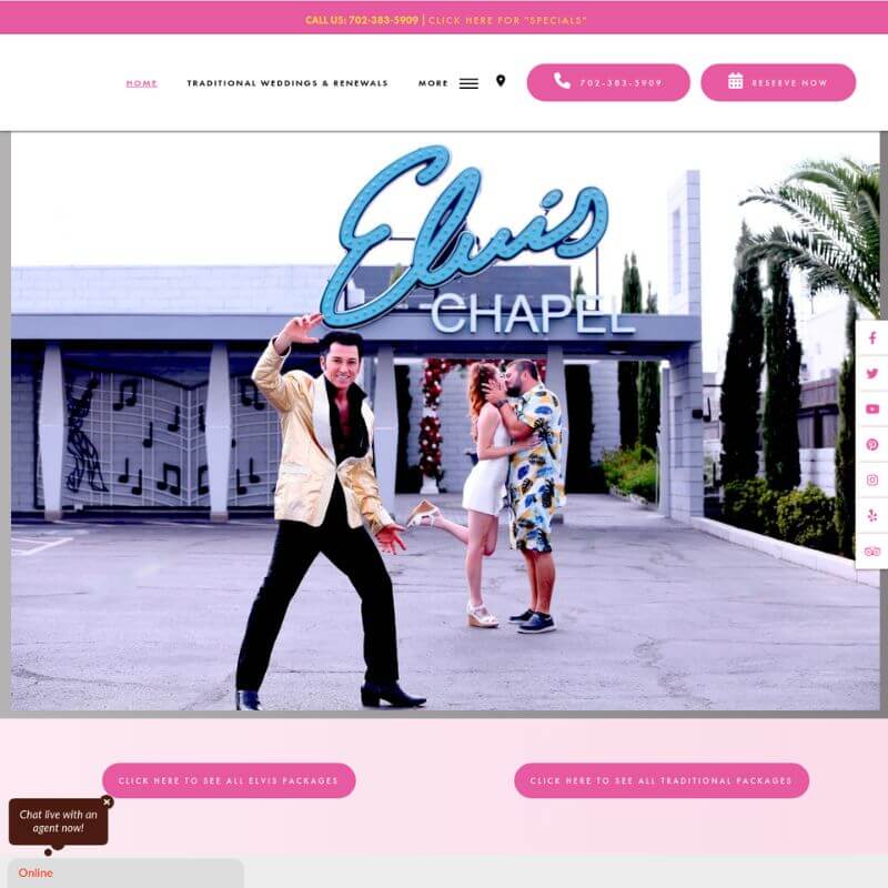 The Elvis Chapel website