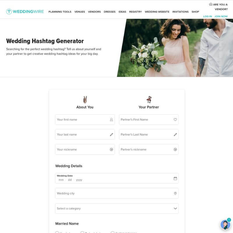 WeddingWire website