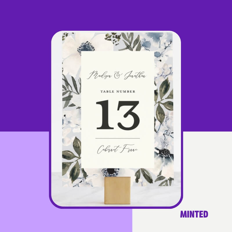 Nantucket Romance Table Numbers