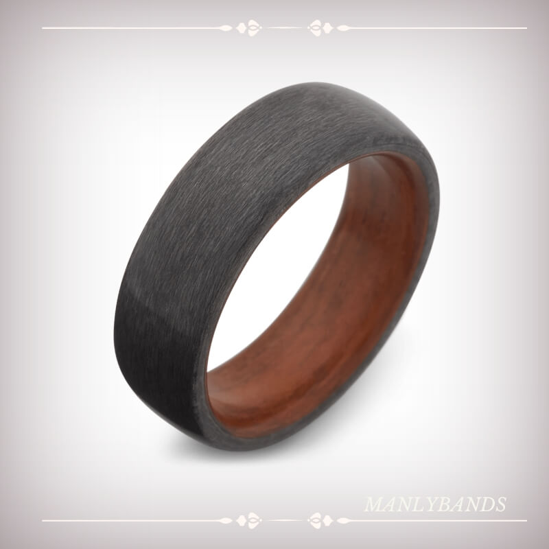 Manly Bands Grey Maple Wood Ring