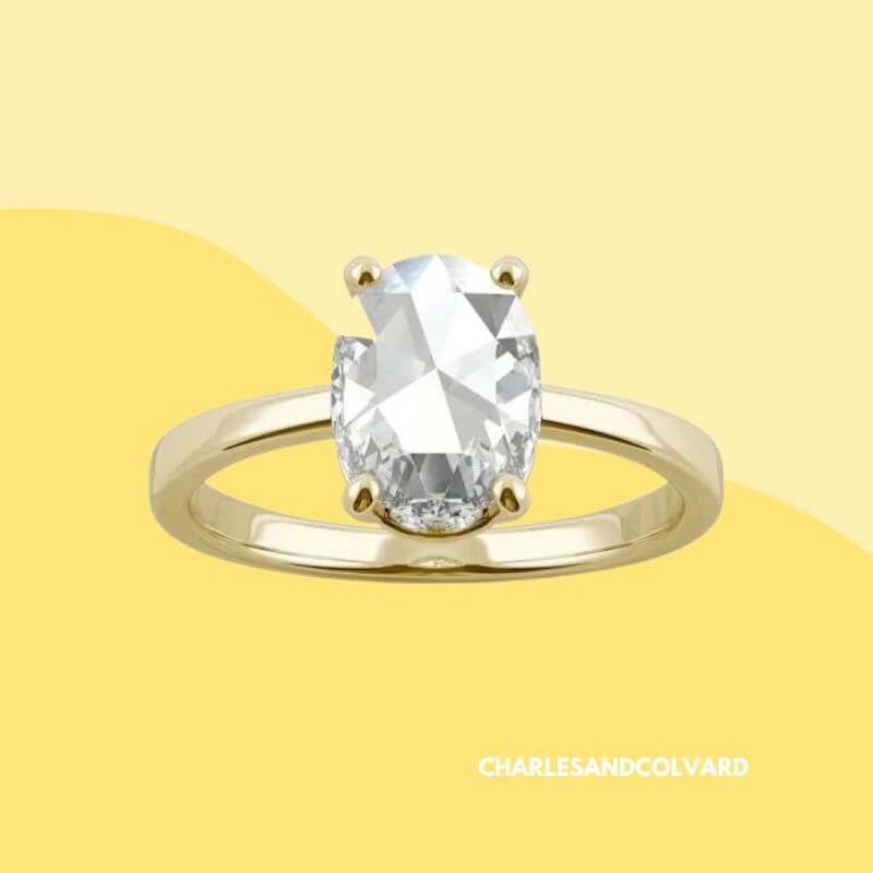 Oval Moissanite Solitaire Ring