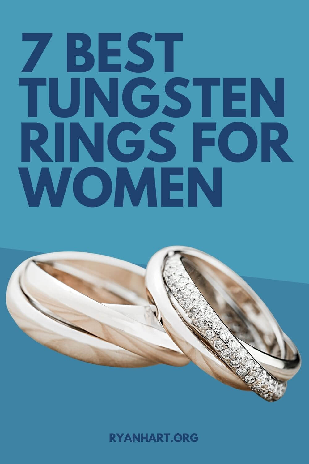 Woman wearing a tungsten wedding ring