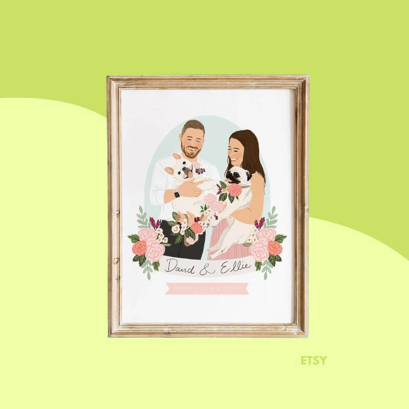 Custom Portrait of Couple