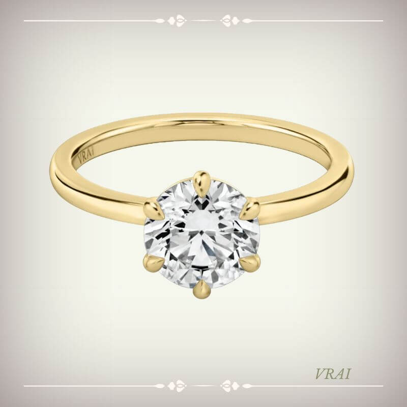 The Signature 6 Prong Round Brilliant Engagement Ring