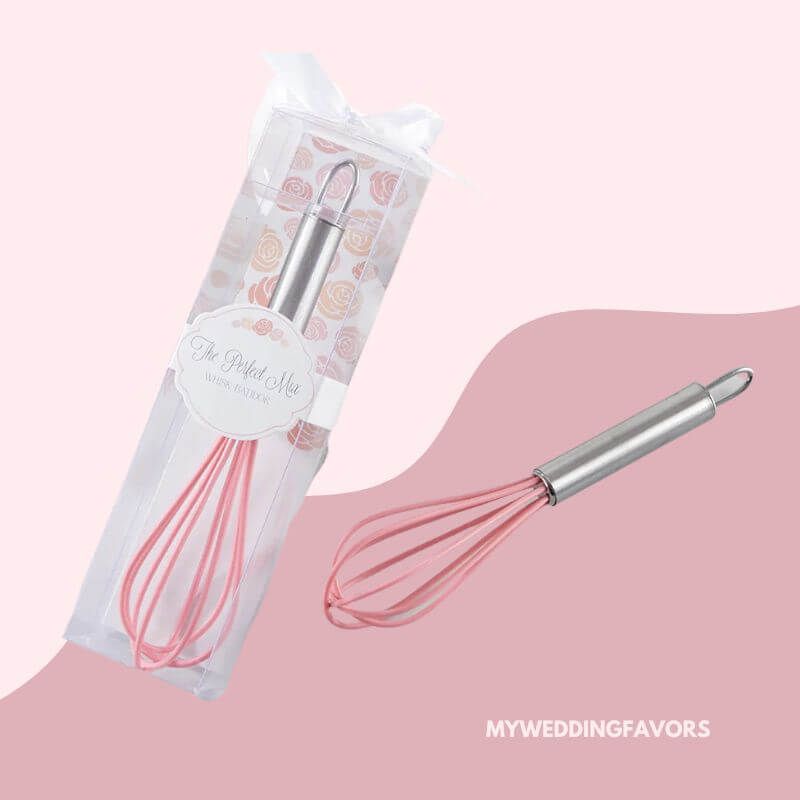 Pink kitchen whisk