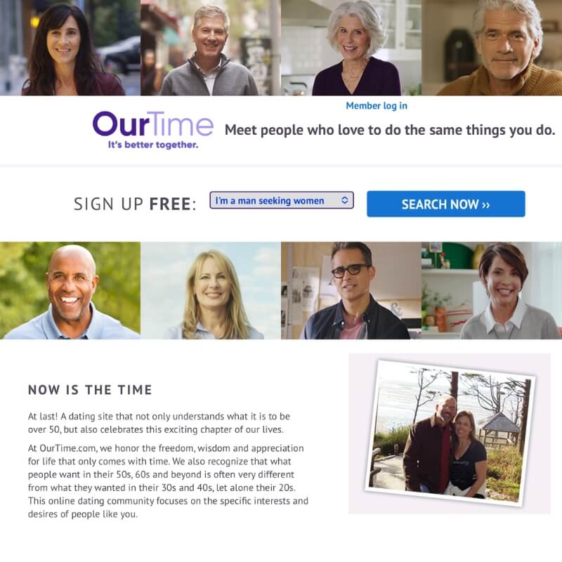 OurTime website