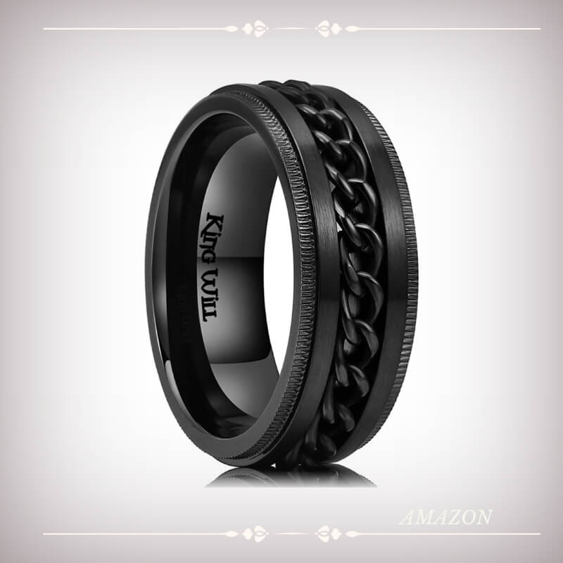 Intertwined Spinner Ring for Men