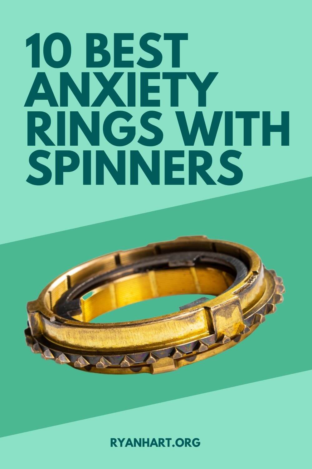 Person wearing a ring for anxiety relief