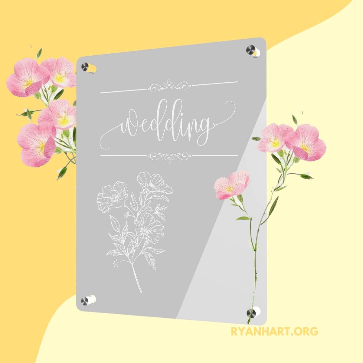 Clear plastic wedding invitation