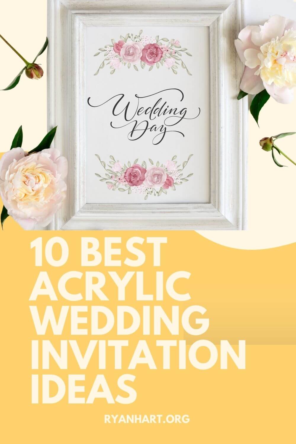 Clear wedding invitation