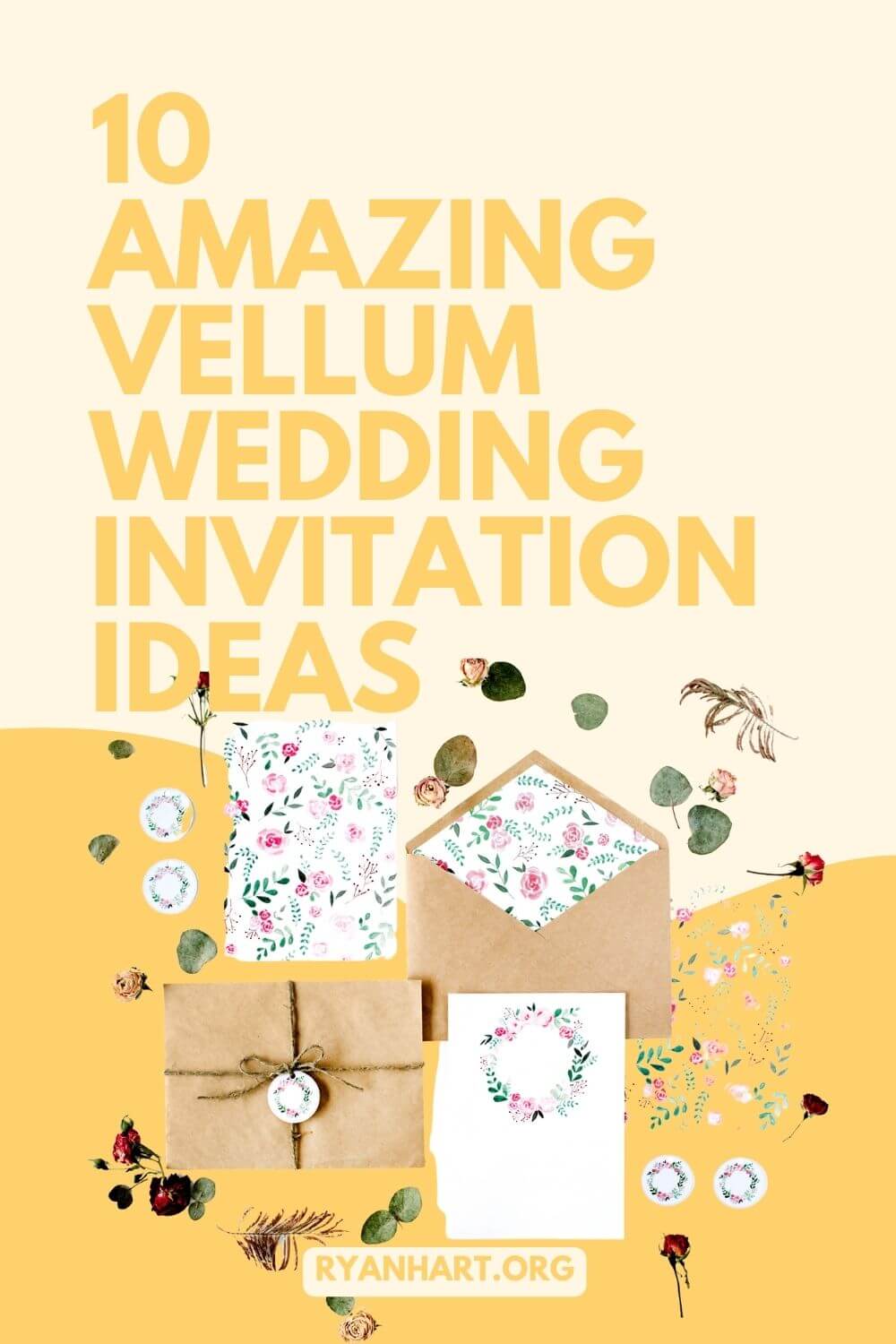 Elegant wedding invites