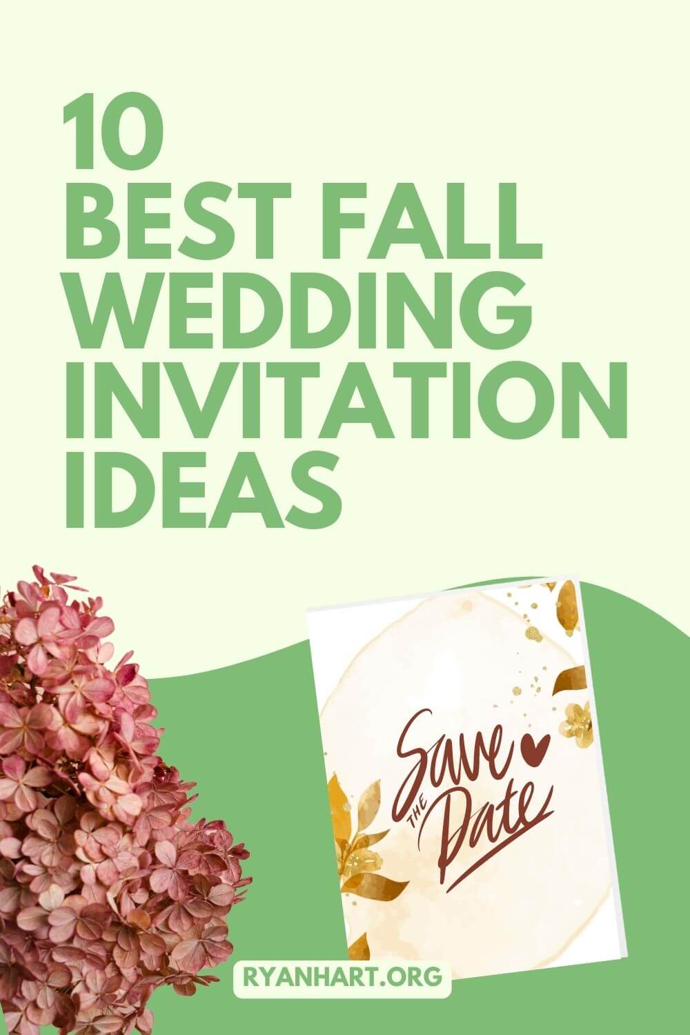 Fall-themed wedding invites