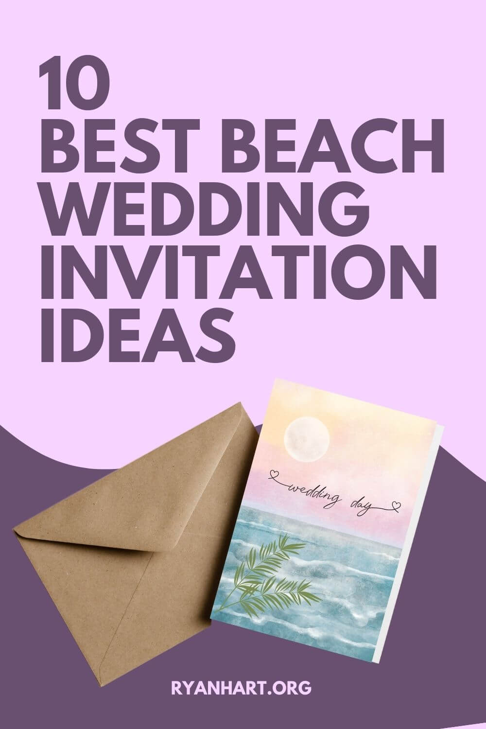 Invitation for beach weddings
