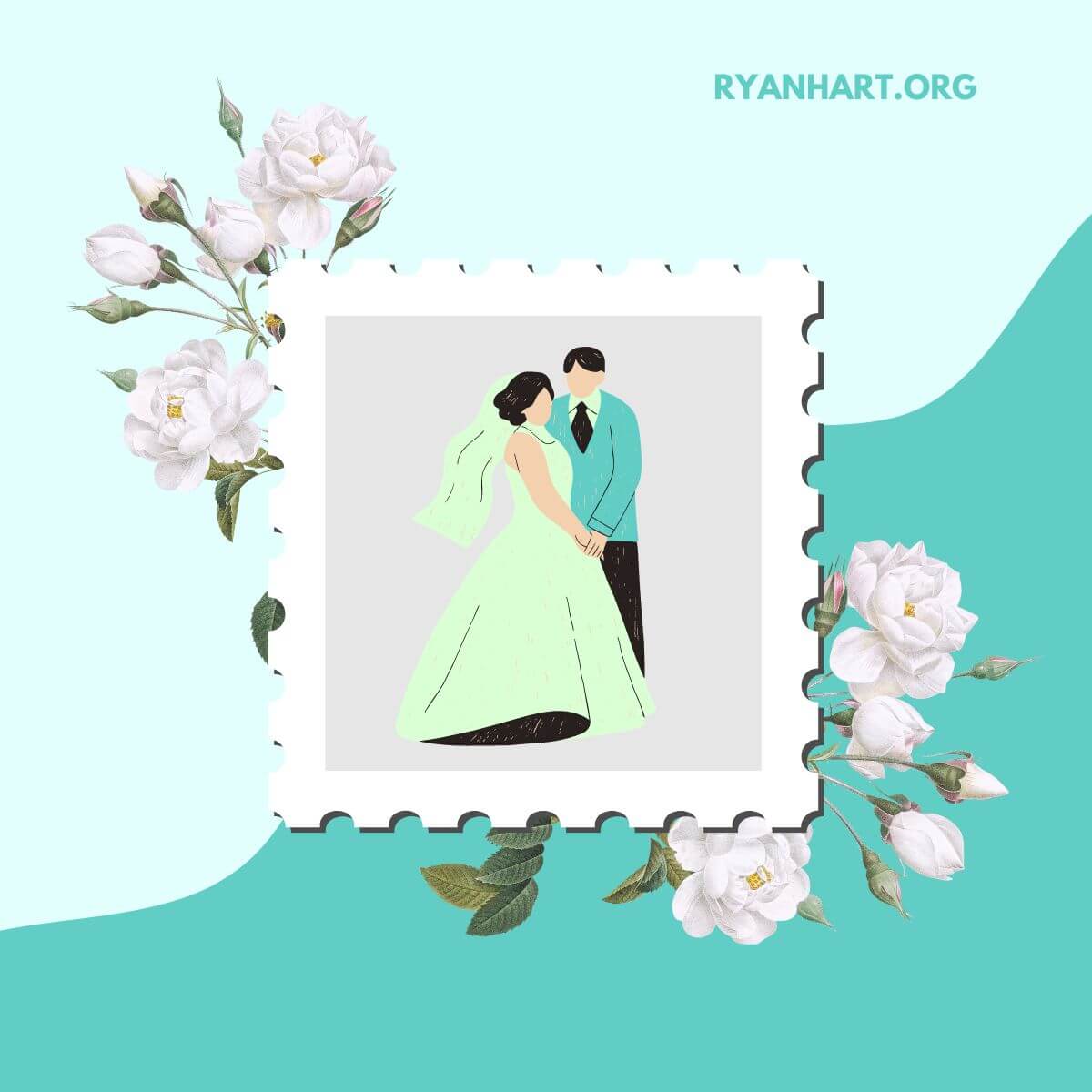 Elegant And Modern Wedding Postage