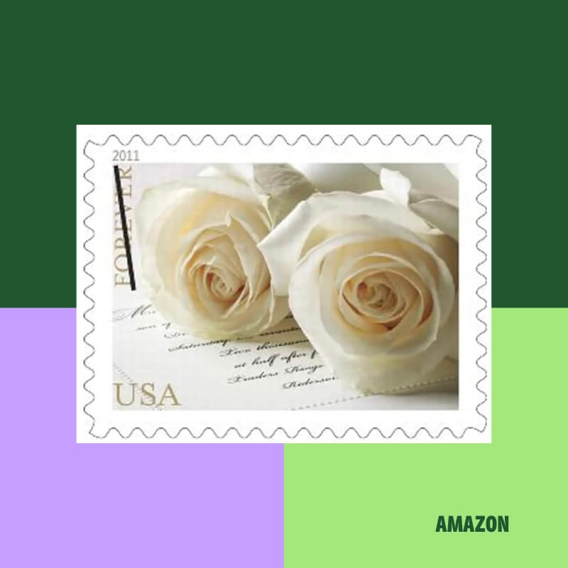 White Rose Wedding Commemorative Postage