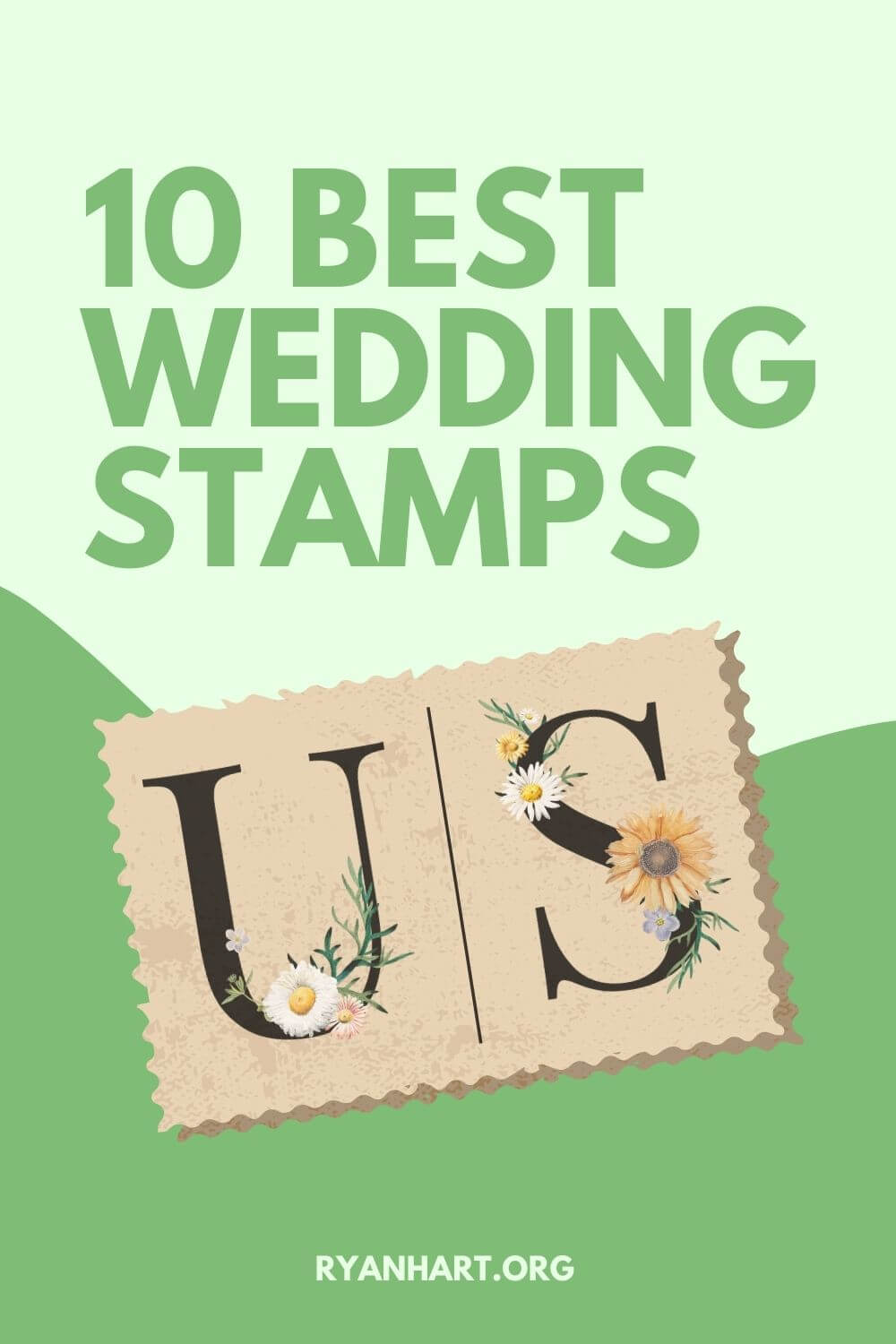 Weddign invitation Postage stamps