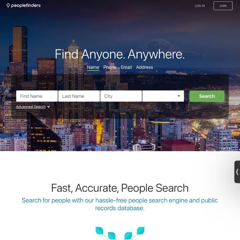 PeopleFinders website