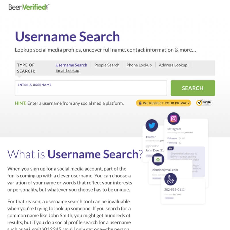 Beenverified website