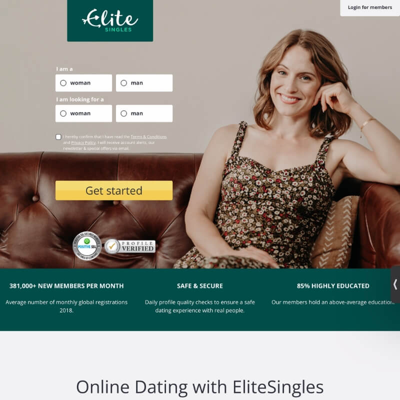 Elite Singles website