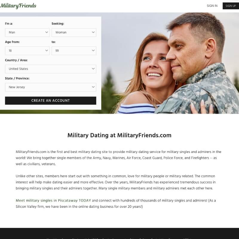Military Friends website