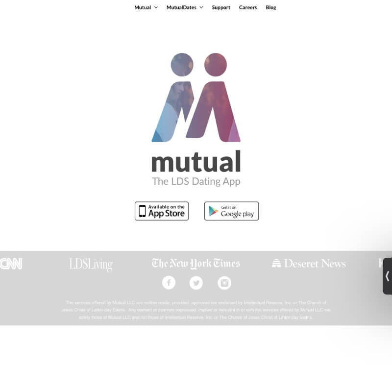 Mutual App website