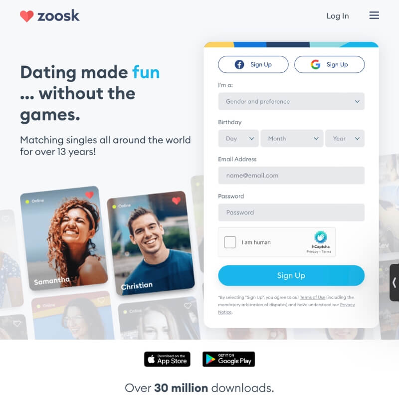 Zoosk website