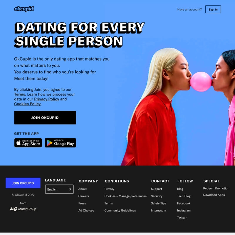 OKCupid website