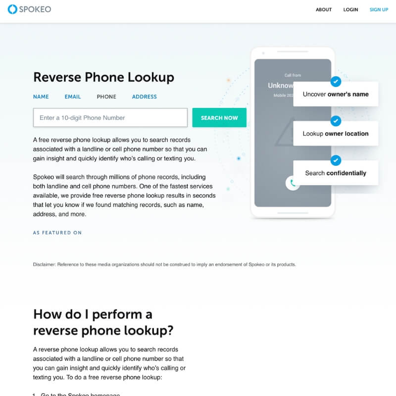 Spokeo website